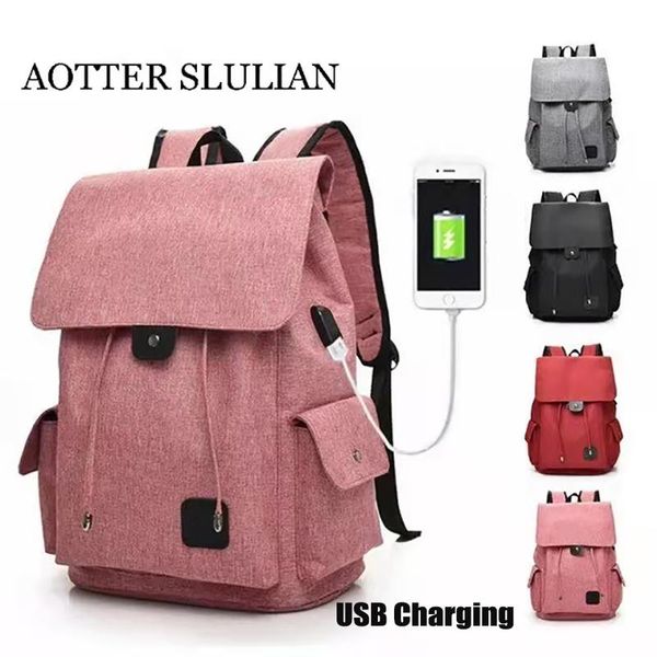 

backpack oxford lapsupport usb charging travel waterproof bag students back pack big handbag teens casual school bags