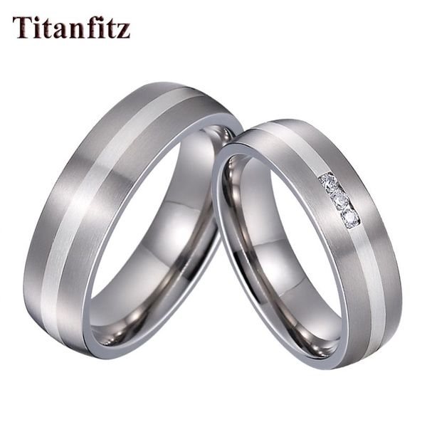 

cluster rings handmade love alliances wedding set for couples men and women silver inlay titanium jewelry never fade marriage ring, Golden;silver