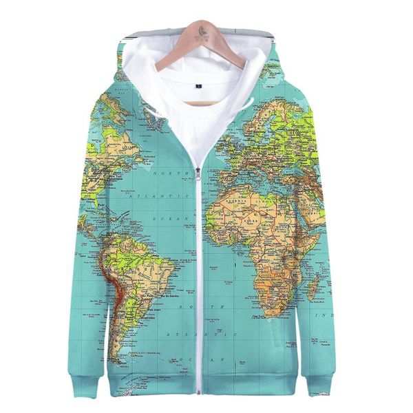 

men's hoodies & sweatshirts 3d hoodie women's zip hooded boy/girl brand design jacket, Black