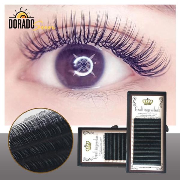 

doradosun grafted eyelashe extension protein silk natural false eyelashes soft individual lashes makeup1