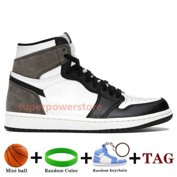 

high 1s mens basketball shoes silver toe dark mocha light smoke grey unc patent triple white men women sneakers