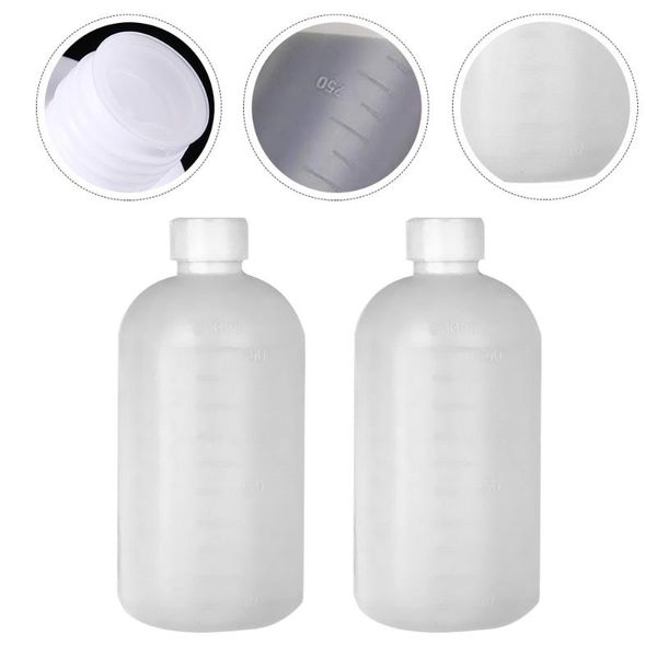 

storage bottles & jars 2pcs 500ml graduated reagent narrow mouth vial