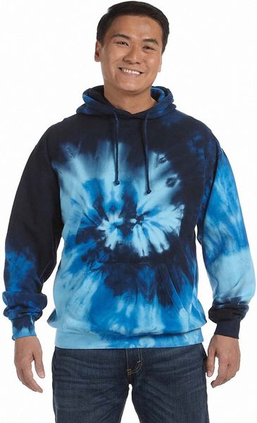 

men's hoodies sweatshirts tie-dyed tie-dye 8.5 oz pullover hood 58jw#, Black