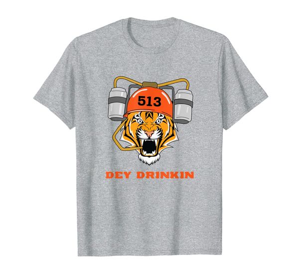 

cincinnati football - dey drinkin bengal tiger shirt, White;black