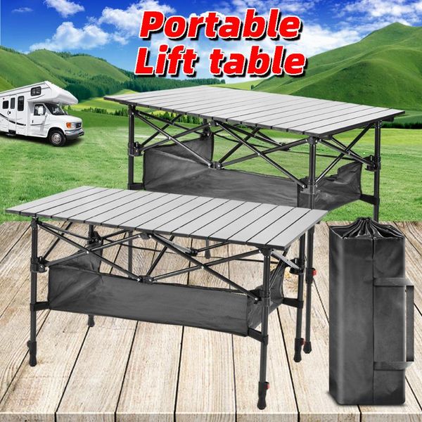 

camp furniture outdoor picnic folding table portable camping kitchen elevated