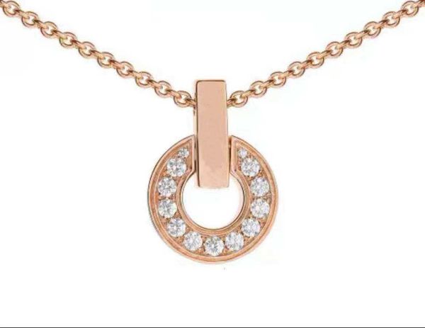

fashion luxury diamond necklace classic disc pendant with exquisite gift box packaging, Silver