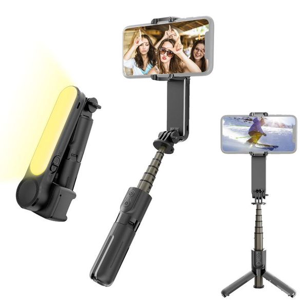 

selfie monopods handheld smartphone gimbal stabilizer extendable stick tripod stand max. length 72cm built-in led light remote control