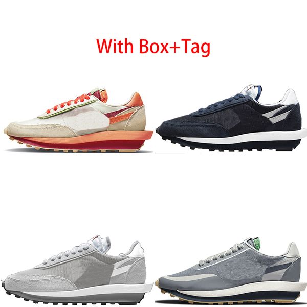 

new sa cai running shoes men women clot kiss of death net orange blaze cool grey fragment blue void undercover black bright citron red night