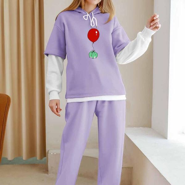 

women's hoodies & sweatshirts oversized cute frog print sweatshirt kawaii for women clothes hoody winter womens harajuku drawstring pur, Black
