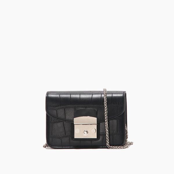 

evening bags 2021 fashion all-match crocodile grain genuine leather chain bag ladies shoulder diagonal small square purses sac a main