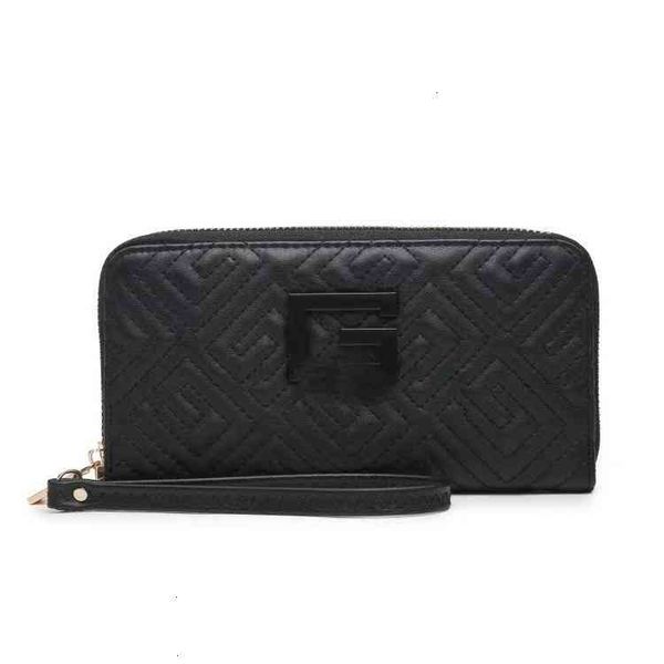 

simple fashion embroidered long hand multi-layer certificate bag women's purse