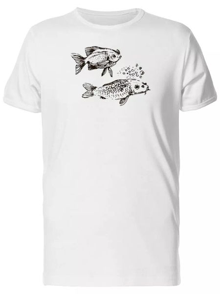 

Waterpond Fish Sketch Men's Tee -Image by Shutterstock, White;black