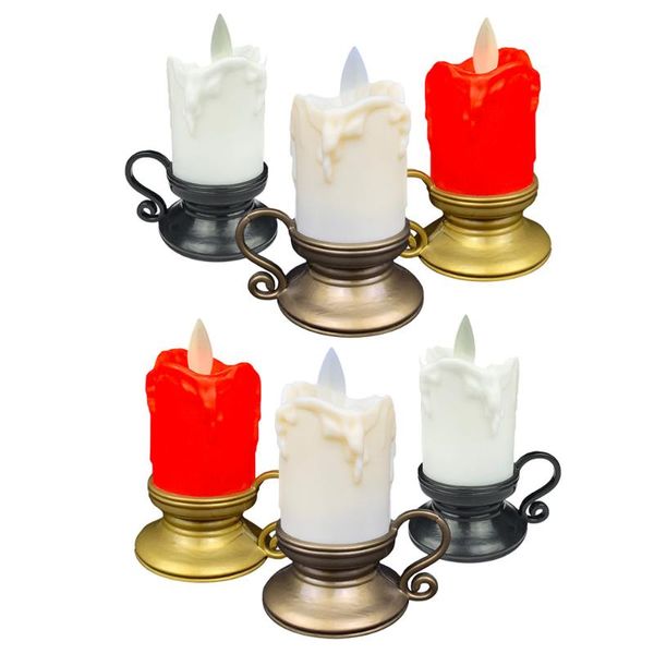 

6pcs led flameless candle lights remote flickering candles creative lamp