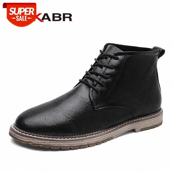 

men genuine leather boots ankle boots spring autumn and winter man shoes ankle boot men's snow shoe work size 38-47 #cb7u, Black