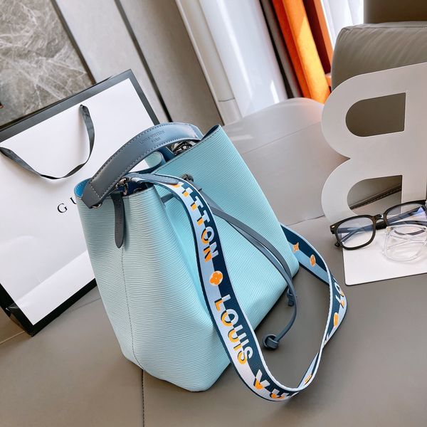 

bucket flower sale neonoe quality bags genuine high handbags bag women shoulder classic tote shopping, Red;black
