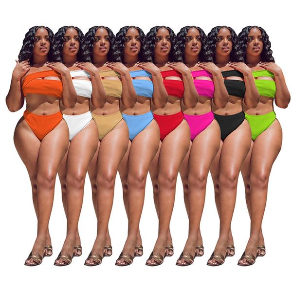 

women bikinis fashion solid color swimwear swimsuit bathing suit beachwear summer tankinis klw 7060, White;black