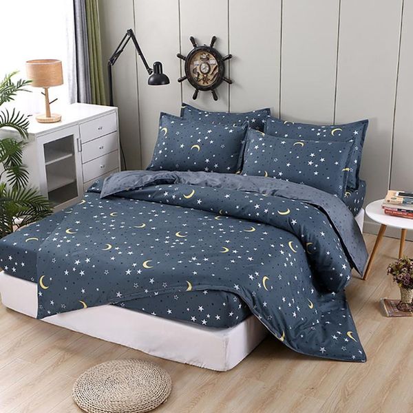 

bedding sets set bed sheet quilted beddingset mattress protector plaid printing home textile duvet cover sheets pillowcase 4pcs