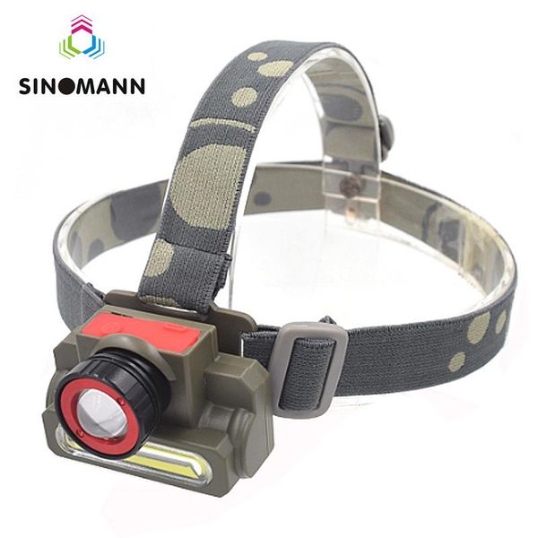 

headlamp 800 lumens usb rechargeable head lamp cob+xpe led headlight 3 modes light headlamps