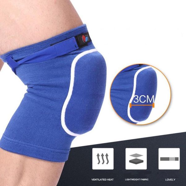 

elbow & knee pads 2021 1 pair 3cm thick sponge volleyball dance football skating anti-collision pad, Black;gray