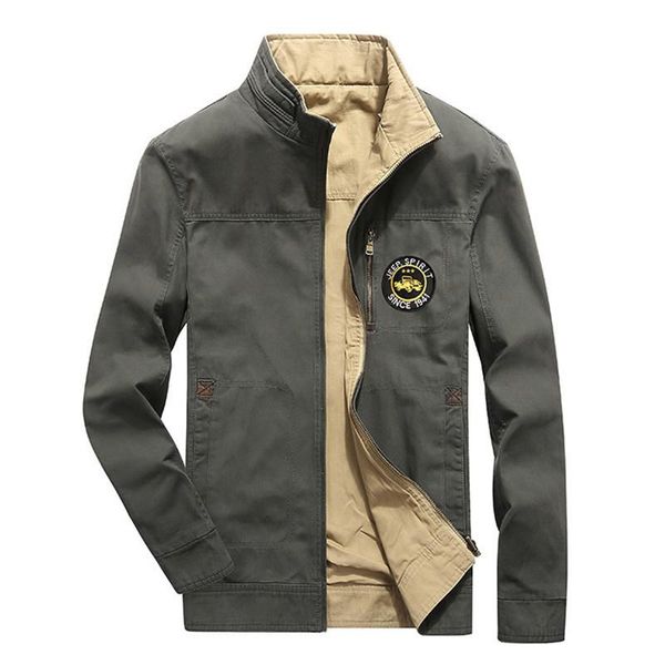 

men's jackets spring autumn military jacket men double-wear casual 100% cotton cargo mens and coats chaquetas hombre, Black;brown
