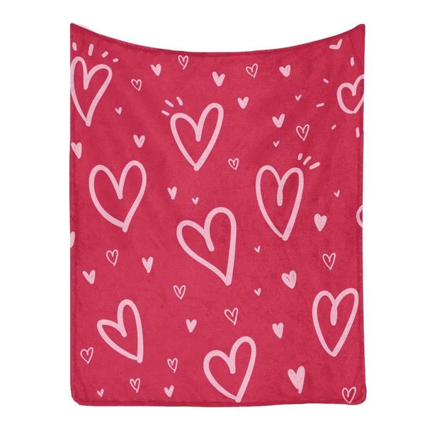 

Heart Pattern Warm and Cozy 100% Polyester Micro Fleece Blanket,50 x 60 Inch