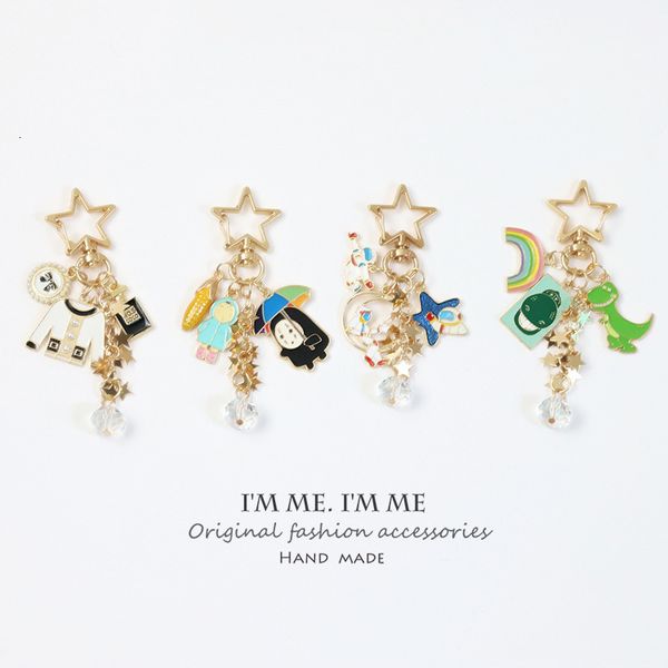 

key chain ins variety of sweet crystal immortal pendant cute package, Silver