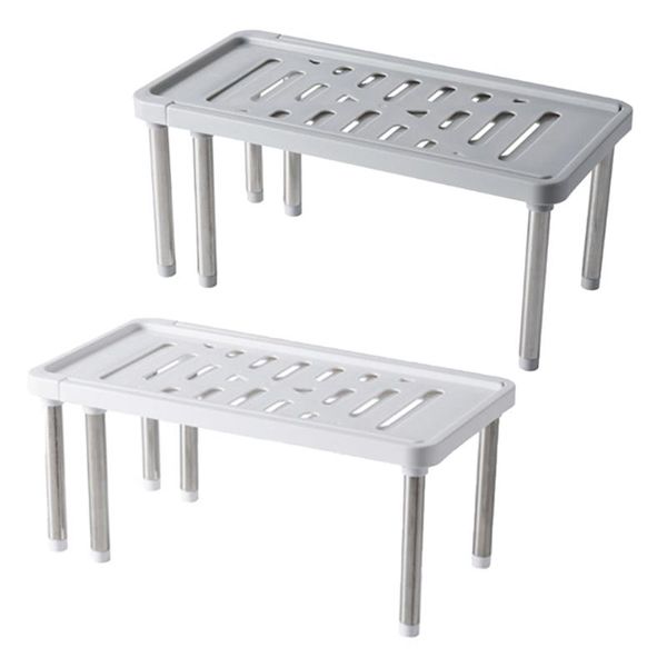 

hooks & rails 2pcs retractable rack kitchen storage household sundries organizer