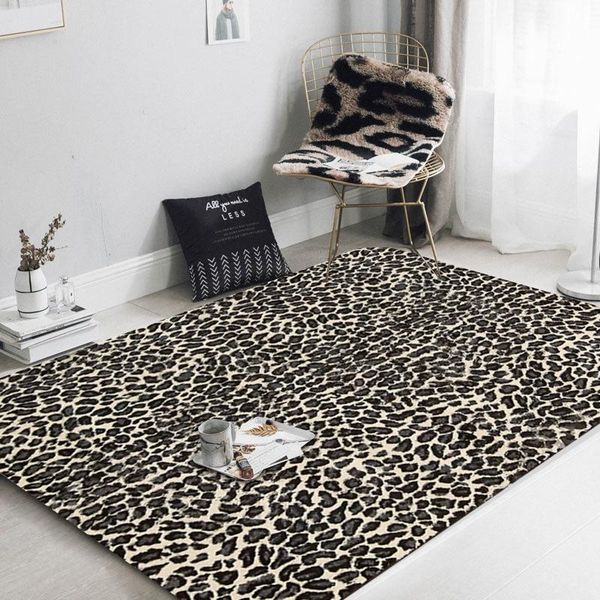 

carpets fashion leopard printed for living room bedroom area rugs super soft home decor carpet kitchen restaurant antiskid mats