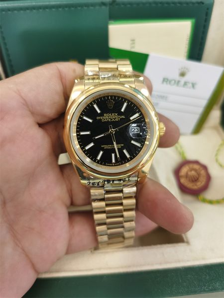 

with original box hight quality men watches black dial stainless steel automatic mechanical movement waterproof watch sapphire wristwatches, Slivery;brown