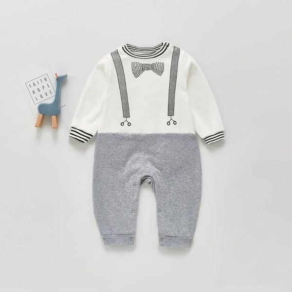 

jumpsuits milancel 2021 spring baby clothes 1st birthday boys rompers romper and solid color gentleman suit, Blue