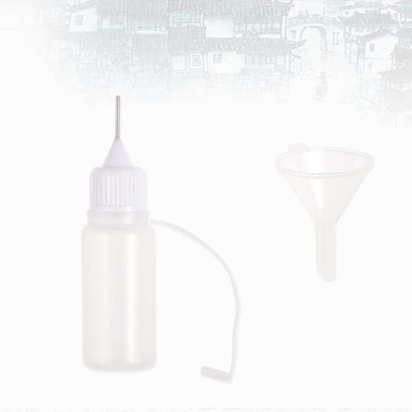 

storage bottles & jars 10pcs 30ml needle dropper tip glue with 10 funnels for liquids