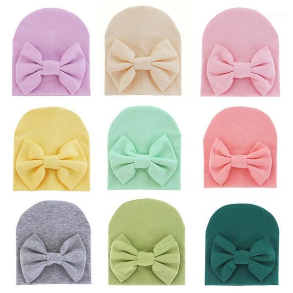 

born hat cotton knitted butterfly baby cap winter infant beanie hat1, Yellow