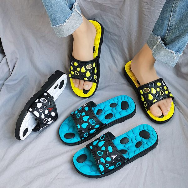 

2021 new mens slippers comfortable home soft slippers men sandals non-slip bathroom slippers male flip flops man casual shoes, Black