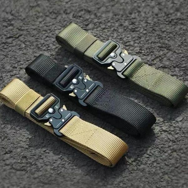 

belts solid portable lightweight men belt quick dry wear-resistant buckle outdoor supply tactical cinturones para hombre, Black;brown