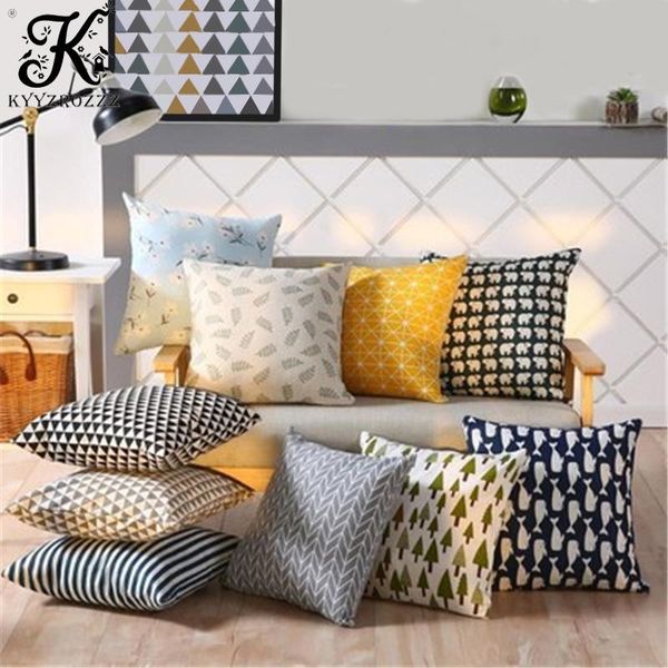 

nordic decorative style cushion cover flamingo elephant geometric home decoration living room sofa car pillowcase almofada cushion/decorativ