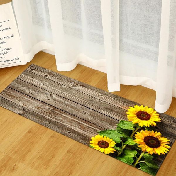 

kitchen mat anti-slip modern water absorption area rugs living room balcony bathroom doormat hallway imitation wood grain carpets