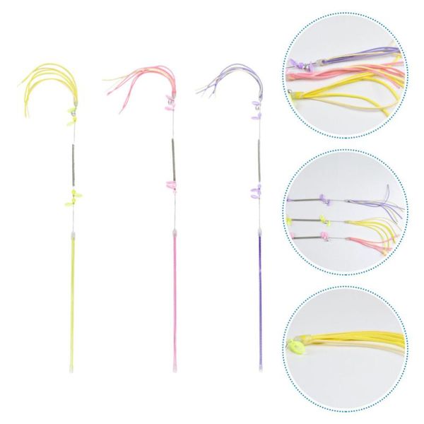 

cat toys 3 pcs interactive teaser stick flirting with tassel