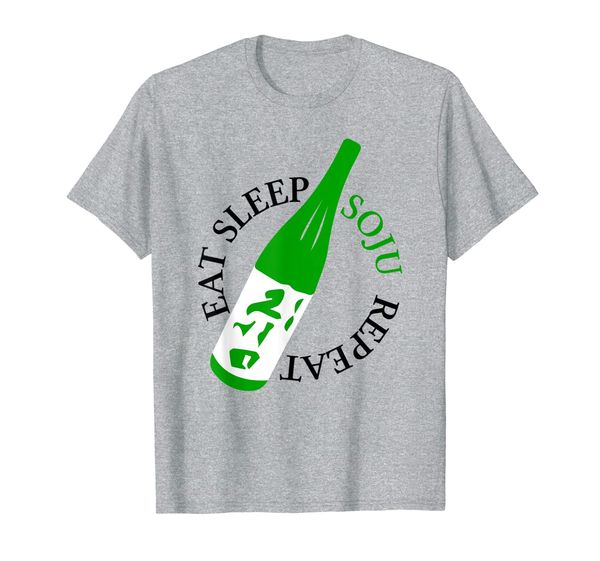 

eat sleep soju repeat t-shirt k-pop korean soju shirt, White;black