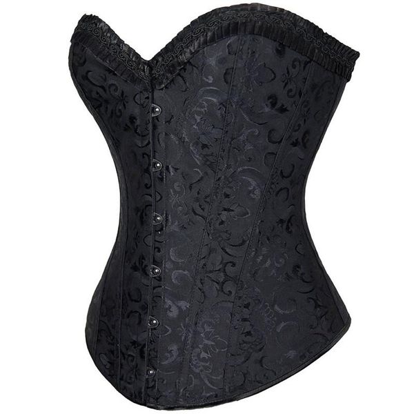 

bustiers & corsets black strapless straight neck over shoulder tight women lace shapewear european and american court corset, Black;white