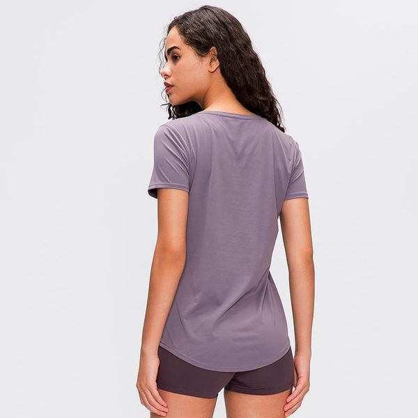 

yoga outfit 2021 women's sports short sleeve shirts fitness gym running tank with good quality tee