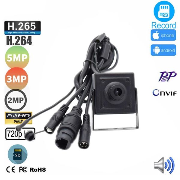 

cameras audio&video miniature ip camera onvif megapixel 1mp 2mp 1.3mp 3mp 5mp hd covert security mini cctv sd card slot p2p