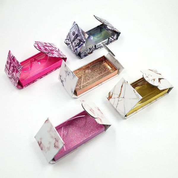 

100pcs customized eyelashes box luxury mink eye lashes package open on both side logo with dhl/ups1