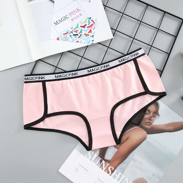 

magiclink cotton underwear, low waist women's bottom grade underwear, Black;pink