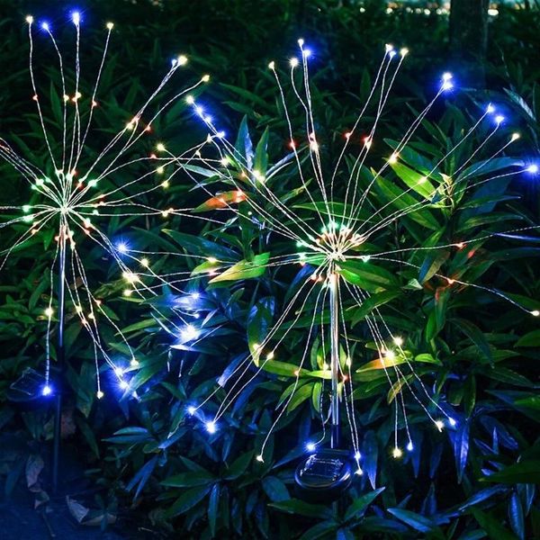 

solar lamps outdoor led firework lights 90/150 waterproof string fairy light for home garden street christmas decoration