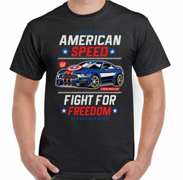 

the real american speed mens captain superhero funny car mustang, White;black