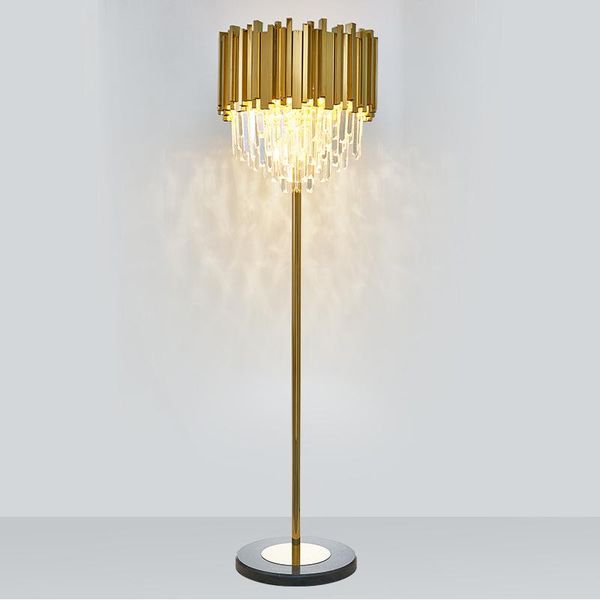 

floor lamps modern luxury atmosphere crystal strip lamp american creative living room el lobby model golden