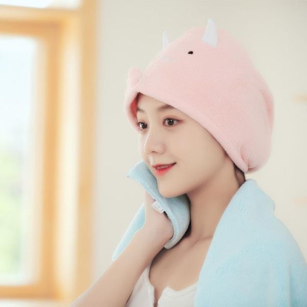 

towel women bathroom super absorbent quick-drying thicker microfiber bath hair dry cap salon rapid drying