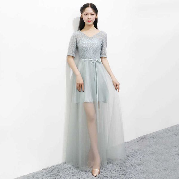 

bridesmaid dress sister group dress banquet host ceremony student girl, White;black