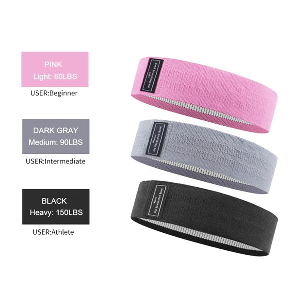 

women hip strength training fabric booty bands, home fitness circle wide anti slip exercise resistance bands