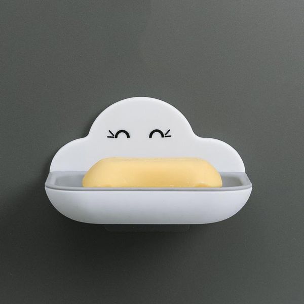 

bath accessory set cloud toilet cup non mounted perforated soap wall box suction double shelf layer drainage